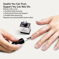 Base Coat Gel UV Transparent Brillant Diamant Marque Privée OEM, Adhérence Forte, Sans HEMA ni TPO, Pour Extension d'Ongles, Vente en Gros