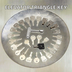 Serrure triangulaire et clés de porte pour ascenseur d'hôpital (Modèles 2801 2802 2803 TA6461 090) - Métal - Product Image 2