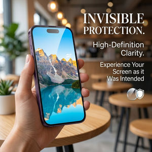 กระจกนิรภัยแบบไร้ขอบ Custom KK9 Super Hard สำหรับ iPhone 17 18  ขอบโค้ง 2.5D ป้องกันรอยขีดข่วน ป้องกันรอยนิ้วมือ - Product Image 3