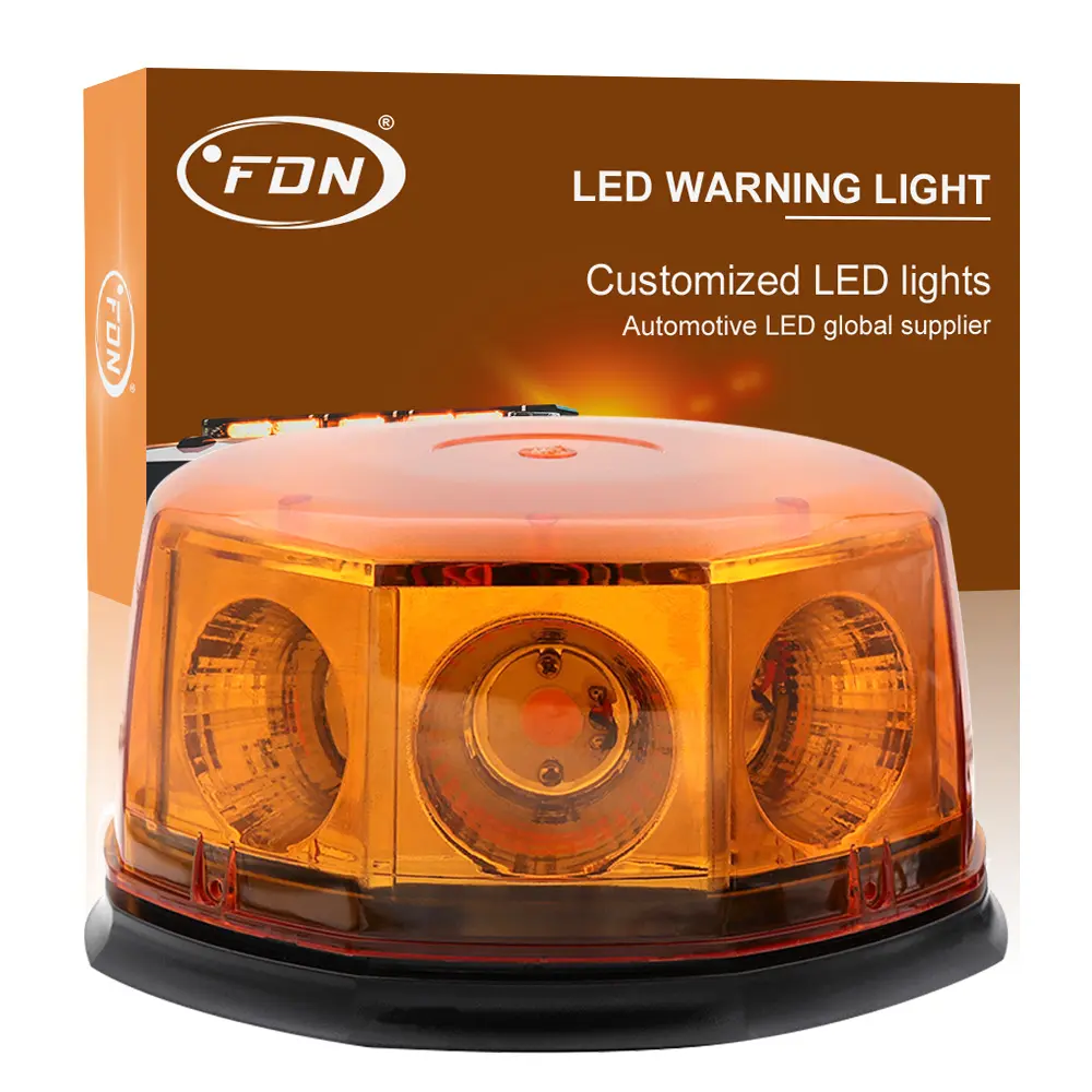 Auto lighting system 12V-24V Amber 40 LED Warning Safety Flashing Beacon Lights with Magnetic strobe warning light for car