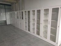Armoire de rangement moderne en métal pour verrerie de laboratoire avec système de ventilation et serrure de sécurité pour usage scolaire et en entrepôt (Structure KD, Plate)