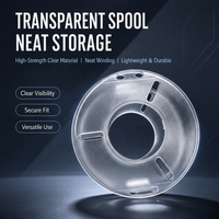 Bobine de filament vide en plastique transparent de 0,25 kg, réutilisable, pour impression 3D, idéale pour les échantillons et l'emballage d'essai