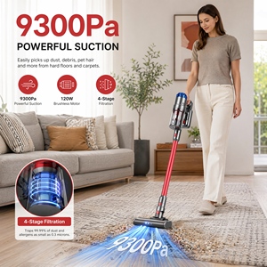 PC710 เครื่องดูดฝุ่นไร้สาย แรงดูด 9.3kPa 22.2V เครื่องดูดฝุ่นมือถือน้ำหนักเบาสำหรับขนสัตว์เลี้ยง พรมพื้นไม้เนื้อแข็ง - Product Image 2