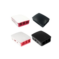 Cangkang Plastik ABS Merah dan Putih Generasi ke-4 Raspberry Pi, Cangkang Pelindung Pembuang Panas untuk Raspberry Pi 3B+/4B
