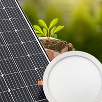 Panneaux solaires LED pour puits de lumière 50W, 2 pièces de 300 mm, avec capteur radar, pour plafonds intérieurs, maison et bureau