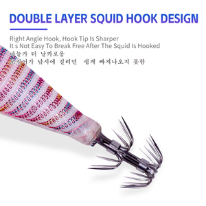 SquidDuke TOTO luminoso <span class=keywords><strong>EGI</strong></span> calamar jig señuelo madera Camarón sepia pulpo resplandor calamar señuelo de pesca - Product Image 5