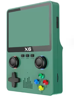 Nouvelle arrivée, console de jeu portable mini X6 avec écran de 3,5 pouces, console de jeu portable HD PSP, double joystick, prise en charge des jeux