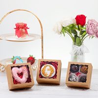 4 ''x 4'' x 2 ''Mini boîtes à friandises de boulangerie pour biscuits, gâteaux, tartes, truffes au chocolat, cadeaux de fête de mariage