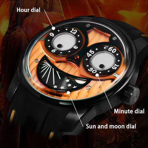 Montre de luxe pour homme, design unique, mécanique, lune et étoiles, mouvement automatique nh35A, cadrans Joker modifiés, bracelet en silicone noir, SM1036 - Product Image 2