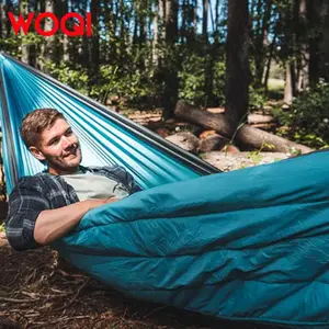 WOQI hamac de camping quatre saisons léger et personnalisé simple ou double en duvet hamac d'isolation d'hiver