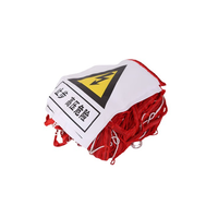 Corde en fibre de nylon EWN-1 Panneau d'avertissement d'identification de l'alimentation électrique Clôture de barrière de sécurité réseau