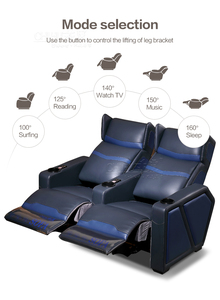 Moderne Confortable Multifonctionnel Électrique Inclinable Canapé Chaise En Cuir Véritable Home Cinéma Meubles Hôtel Théâtre Meubles - Product Image 4