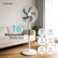 Kipas Angin Mekanik OEM 16 Inch 3 Kecepatan Osilasi dengan Ketinggian yang Dapat Disesuaikan Harga Pabrik Langsung untuk Importir Distributor