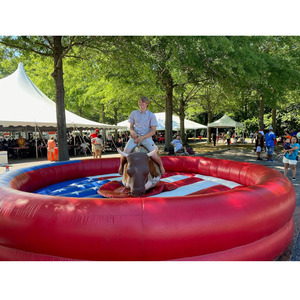 5m de diamètre gonflable rodéo mécanique <span class=keywords><strong>Bull</strong></span> Ride Machine adultes enfants en plein air gonflable carnaval jeux de Sport pour les événements - Product Image 4