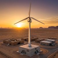 Éolienne à axe horizontal 30KW GWS-30000W 380V Triphasé PMSG Diamètre 12m Démarrage ultra-léger pour système hybride éolien-solaire IP54