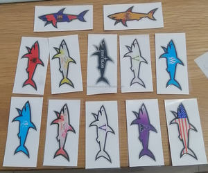 226 Blnieece Pegatinas 3D Impermeables Paul Et Shark para Decoración de Tablets, Móviles, Neveras, Equipaje, CP Jul Omerta Vrunk Shark Sticker - Product Image 3