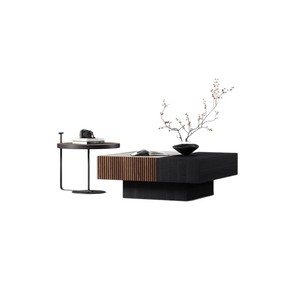 Italian Style <b>Square</b> Coffee Table <b>Set</b> Modern Minimalist Design Living Room Furniture with Storage Space - Product Image 5
