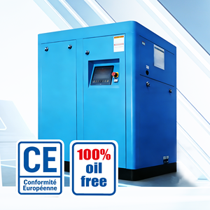 Compresseur d'air sans huile de 45 kW 60 CV avec lubrification et refroidissement à l'eau, adapté à un usage médical - Product Image 2