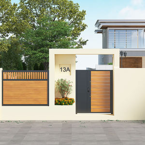 Porte de clôture de patio de villa de style européen postmoderne, finition manuelle, en alliage d'aluminium pour extérieur - Product Image 5