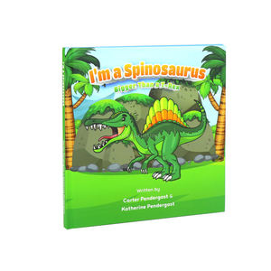 Fabrication sur mesure de livres illustrés pour enfants sur le thème des dinosaures, avec couverture rigide, impression de l'histoire du Spinosaurus, livre d'apprentissage précoce pour enfants - Product Image 5