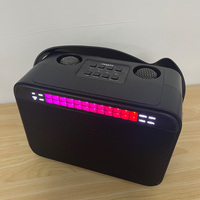 Nouveau mini haut-parleur sans fil portable 2024 avec lumières LED RGB, microphone karaoké et télécommande pour