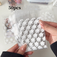 Porte-cartes photo Kpop transparent personnalisé en forme d'étoile, sac OPP auto-adhésif, anti-rayures, emballage de protection pour cartes, sacs cadeaux tendance en PE