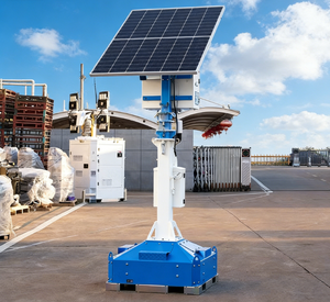 Torre de Vigilancia Inteligente Compacta, Cámara de Seguridad Solar CCTV, Cámara de Red HANKUN HK-SC200, Mástil de 4-9M, IP65 Impermeable, para Montacargas - Product Image 3