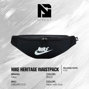 <span class=keywords><strong>Nike</strong></span> Heritage Waist Pack Black Men Sling Shoulder Sports Sac de taille de voyage imperméable - Product Image 6