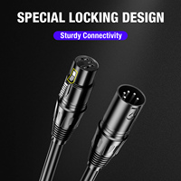 Câble de signal DMX 5 broches de 1,2 m, 5*0,3 mm², connecteur XLR noir, câble d'éclairage de scène intérieur