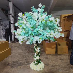 BL-AT28 Outsunny Albero Artificiale di Rose con Fiori, Pianta Finta per Interni ed Esterni, 200cm di Altezza, Alberi Fioriti Rosa e Verdi - Product Image 6