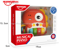 Huanger HE0550 Cartoon Dinosaur Animal Electronic Piano Keyboard Toy Mini Piano Keyboard Music Instrument Toy for Kids