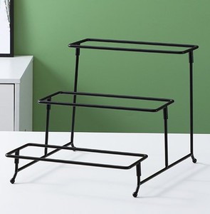 3 <strong>Tier</strong> Serving <strong>Stand</strong> <strong>Food</strong> Display Collapsible Sturdier Metal Rack - Product Image 1
