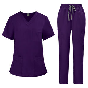 2025 gran oferta de ropa de médico de Hospital de poliéster suave, conjunto de exfoliación de enfermera lavable para mujeres, uniformes médicos de enfermería - Product Image 2