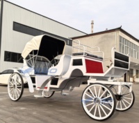 XCEGO Calèche électrique à 4 roues en acier, tirée par des chevaux, personnalisable pour le transport touristique spécial, Henan