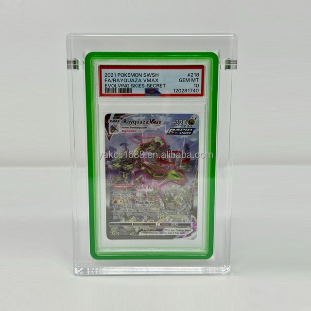 YKL Strong Magnet 8mm Thick Acrylic Graded Card Trading Case Stand Holder for PSA BGS TCG Slab Display