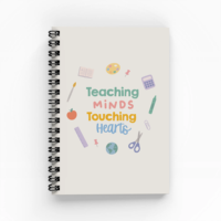 Carnet spirale A5 avec citation inspirante, logo personnalisé, 80 feuilles lignées, pour enseignants, cadeau pour les enseignants