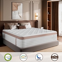 Matelas d'hôtel standard à ressorts ensachés, matelas en mousse à mémoire de forme doux et confortable