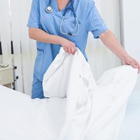 Drap de lit personnalisé, drap-housse, couvre-lit blanc, ensemble de literie d'hôpital avec taie d'oreiller, vente en gros