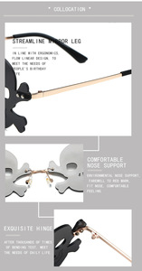 Occhiali da Sole Unisex Ovali Senza Montatura a Forma di Teschio, Tendenza 2025, UV400, Colorati Arancione e Bianco, per Feste di Halloween - Product Image 2