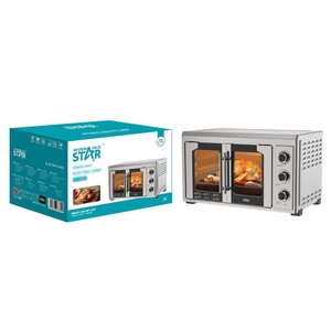 Horno Eléctrico Winning Star de 45L, Acero Inoxidable, Doble Puerta, Convección, Horno de Encimera - Product Image 1