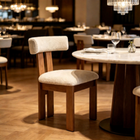 Chaises de salle à manger haut de gamme en gros d'usine, chaise de salle à manger rembourrée en bois massif pour la maison, les restaurants, les cafés et les hôtels