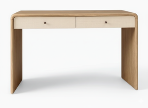 Curved console with 2 drawers High Quality Contemporary Wooden Computer Table <b>Desk</b> Home Office <b>Desk</b> Table Modern - Product Image 4