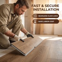 Revêtement de sol en vinyle de luxe LVP, imperméable, à noyau rigide, aspect bois, système de clic, SPC, installation facile, résidentiel, 8 mm, 20 mil