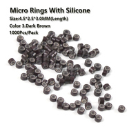 Perles en Silicone pour cheveux, Micro Link, 4.5x2.5x3.0MM, 1000 pièces/bouteille, bijoux, vente en gros