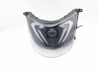 Phare avant de moto 12V en ABS+PC argenté de haute qualité avec LED pour Boxer CT 100 – Amélioration universelle pour rétrofit