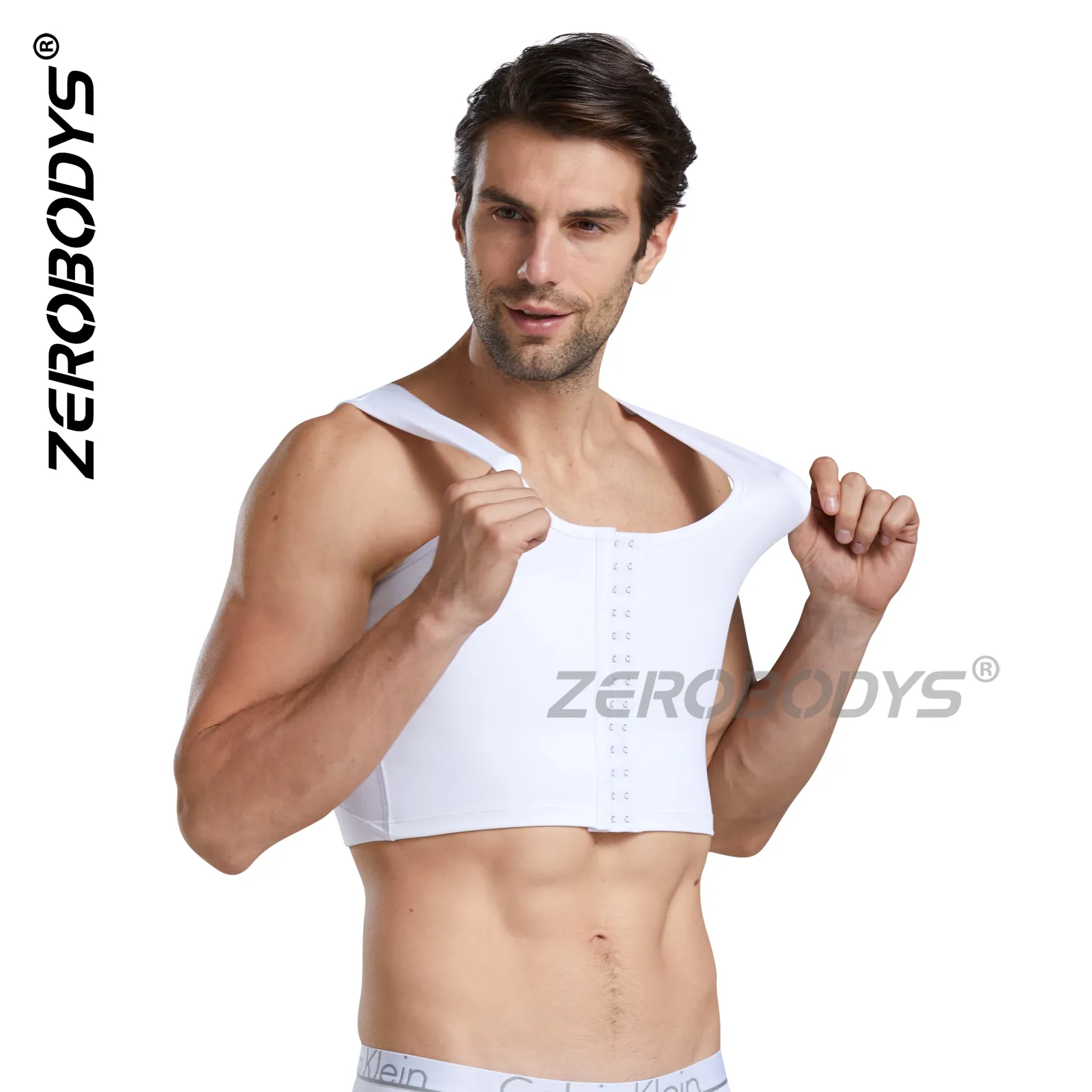 ZEROBODYSW013術後ブラファハスパラホンブレスリミングボディシェイパーコルセットコンプレッションシャツ女性化乳房胸部ベストを隠す
