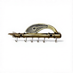 Vintage Metal <b>Wall</b> Mounted <b>Hook</b> <b>Rack</b> 6 <b>Hooks</b> 18.5 Cm Rust Resistant Clothing Storage - Product Image 2