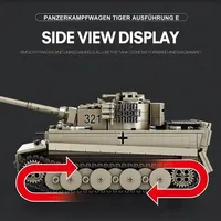 Reobrix 77031 2025 Nuevos Tanques Clásicos de la Segunda Guerra Mundial, Modelo de Tanque Pesado, Serie Militar, Ladrillos, Juguetes de Construcción DIY, Regalos para Niños, Conjuntos de Bloques de Construcción