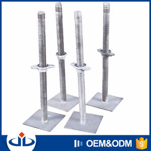 JET High Strength Solid Base Jack with Traditional Design Corrosion-resistant for Frame Scaffolding Size 32mm*600mm - Product Image 2