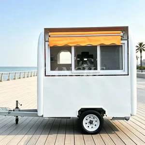 Mini remorque alimentaire personnalisée de 2,2 m, chariot de vente de crème glacée et de café, camion alimentaire mobile - Product Image 1